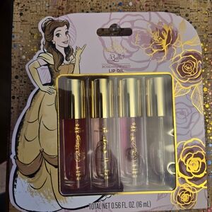 Disney Princess Belle Lip Oil Set - Gold, Purple, Clear